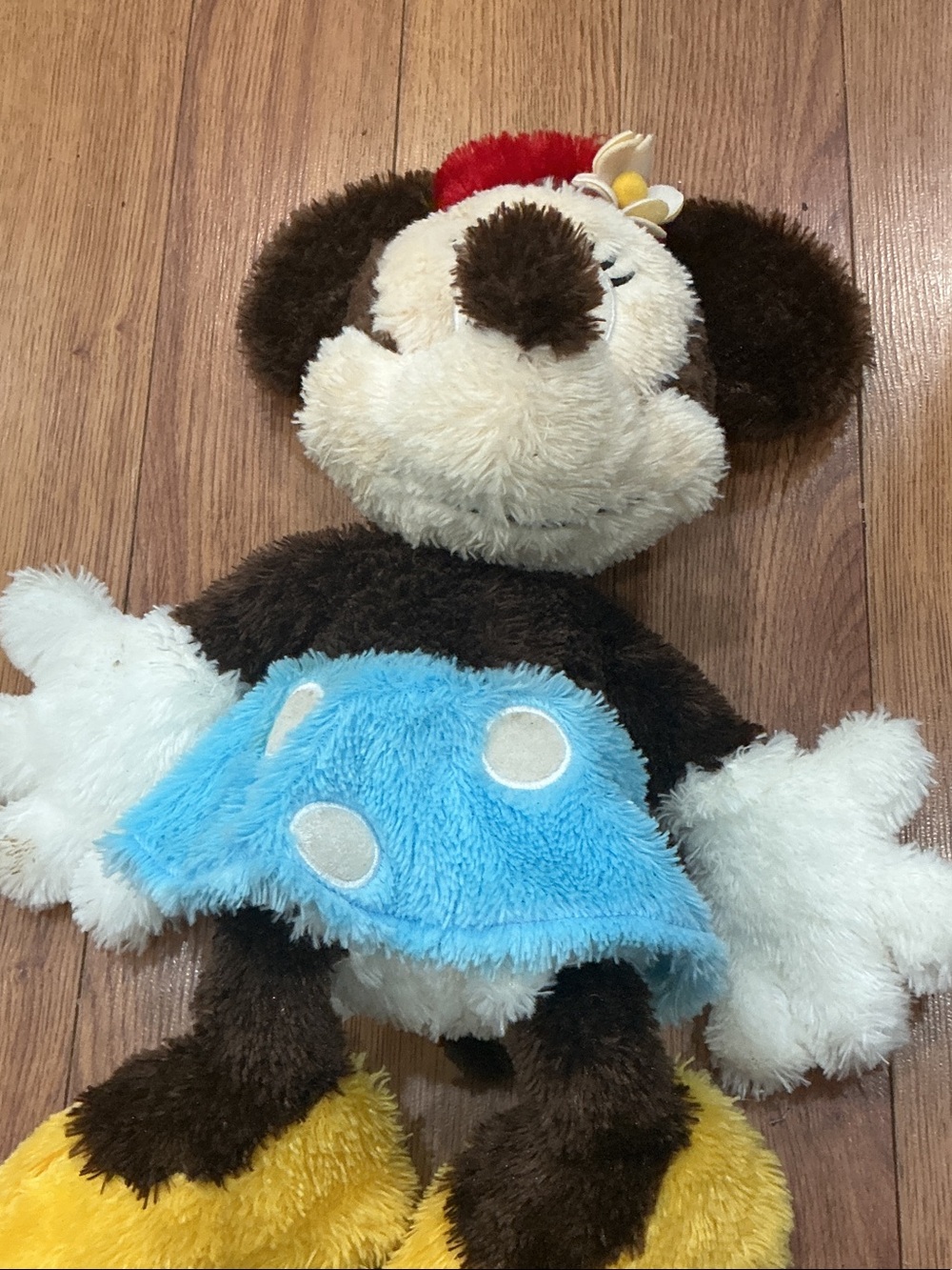 SHEIN Plush Monkey Costume with Blue Polka Skirt
